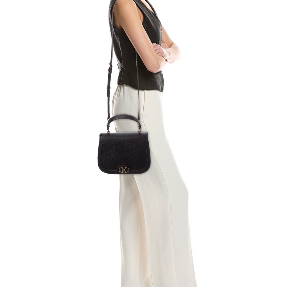 Traded - Kate Spade New York Kyla Black Pebbled Leather Saddle Bag Crossbody NWT - Picture 5 of 7